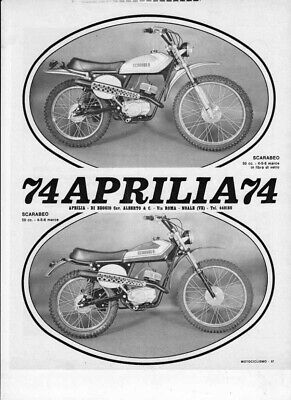 advertising Pubblicità 1973 MOTO APRILIA SCARABEO JUNIOR 50/COLIBRI'/SELVAGGIO 