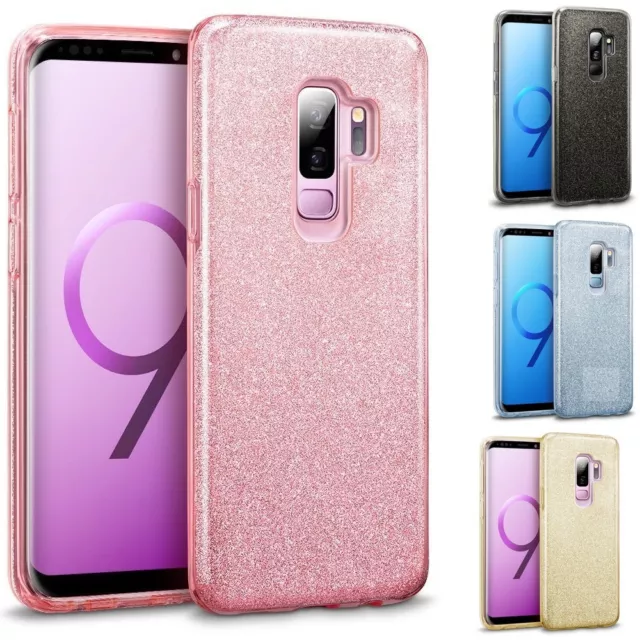 COQUE pour galaxy s9 / s9 plus housse etui strass bling bling + film incurvé