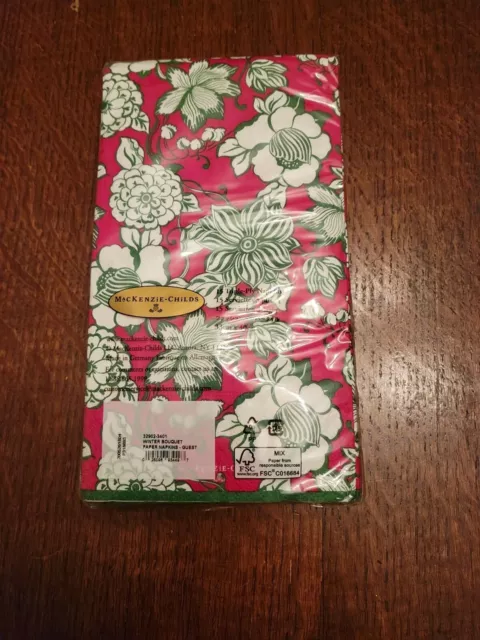 Nuevas servilletas de papel ramo de invierno retiradas MacKenzie-Childs. Paquete de 15 in