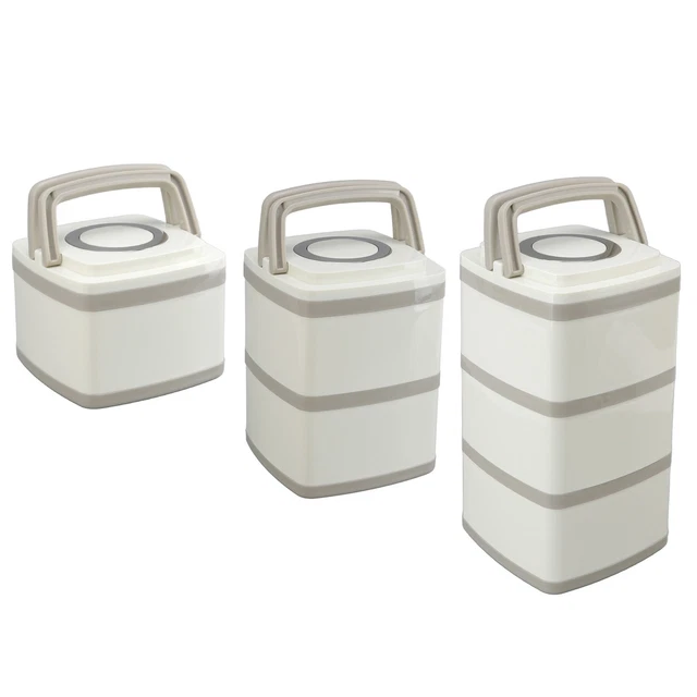 Lunch Box Termico Lyrlody In Acciaio Inox - 2 Strati 18x15 Cm, Portapranzo Ermetico Per Adulti E Bambini