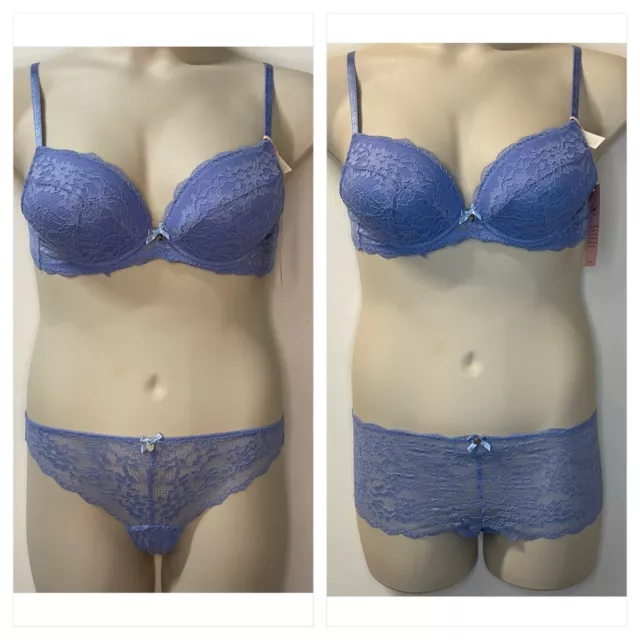 BOUX AVENUE UNDERWIRED Mollie Plunge Padded Bras & Briefs Sizes 28-40, A-G  Cup £9.99 - PicClick UK