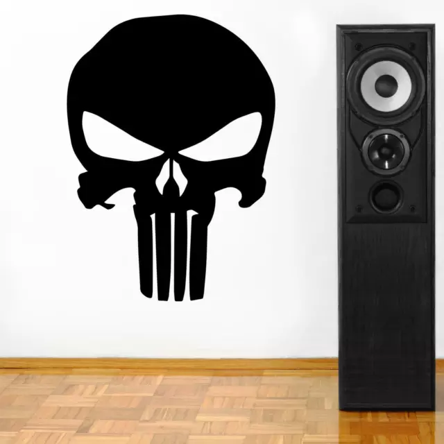 The Punisher Skull Logo WALL STICKER Decal Art Mural Stencil Silhouette ST139