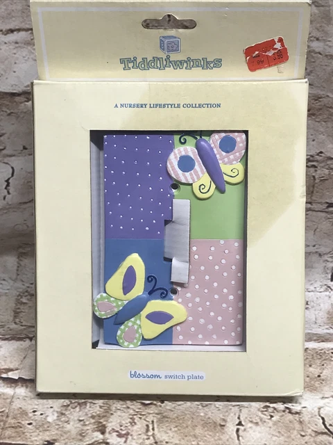 Tiddliwinks Blossom Switch Plate Cover Girls room Decor Pastel