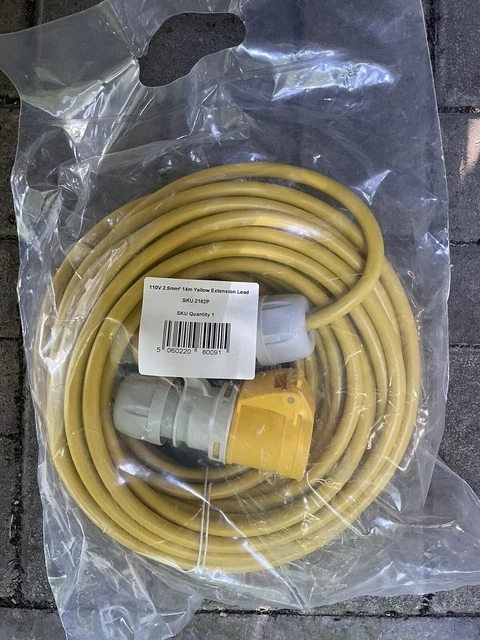 16 ampere cavo prolunga 110V.14 metri lungo 2,5 mm