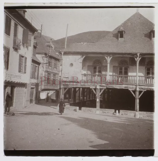 FRANCE Arreau Hautes-Pyrénées 1926 Photo Stereo Plaque de verre Vintage
