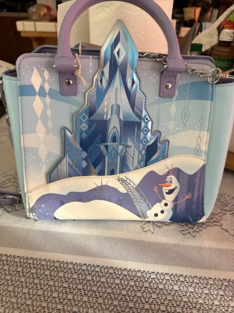 Loungefly Disney Frozen Elsa Princess Castle Crossbody Bag Purse Handbag New