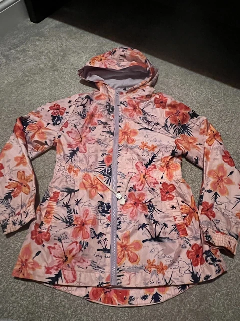 Impermeabile bambina 9-10 anni cappuccio floreale