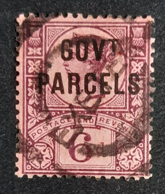 GB QV 1887 SGO66 6d purple on rose-red, wmk imperial crown, opt Govt Parcels, FU