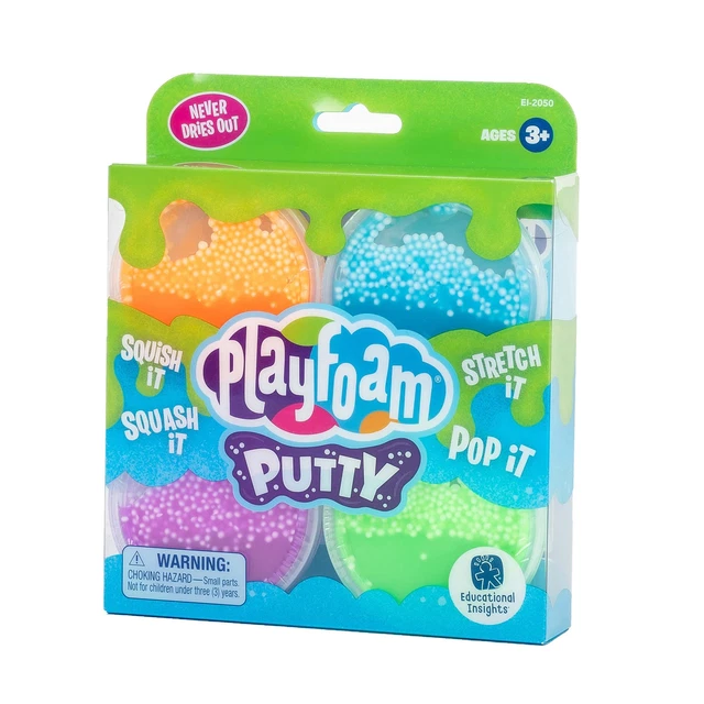 Learning Resources EI-2050 Playfoam Putty 4-Pack, Kids Creative Arts & Crafts Sc