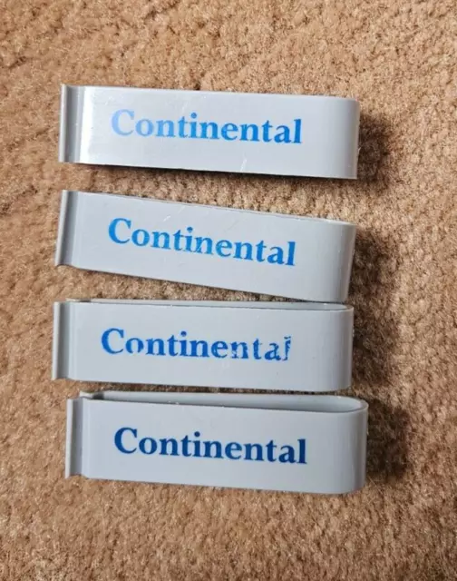 Vintage Continental Airlines Plastic Napkin Rings lot of 4 1980s?