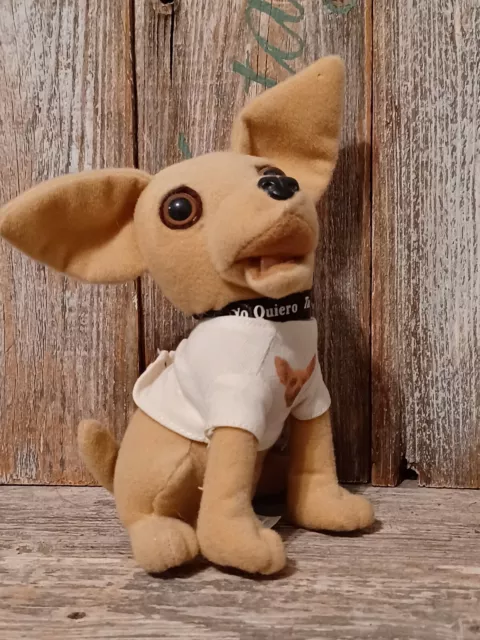 Yo Quiero Taco Bell Chihuahua Dog 6” Shirt Applause Talking Plush Toy Works