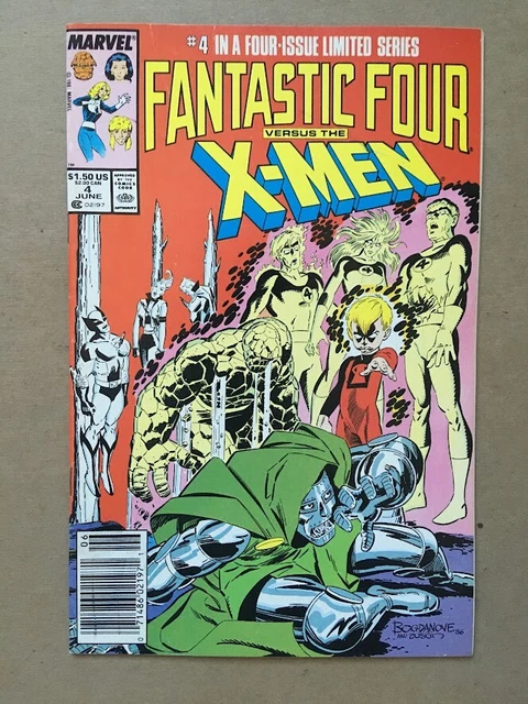 Fantastic Four Vs X-Men # 4 Fine Marvel Comics 1987 Chris Claremont