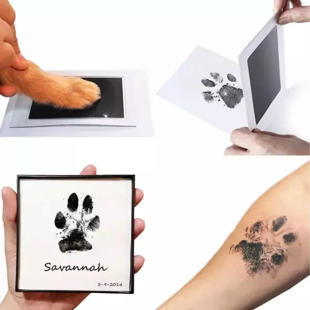 Baby Paw Print Ink Pad Pet Cat Dog Handprint Footprint Pads Kit Stamp Souvenir Q