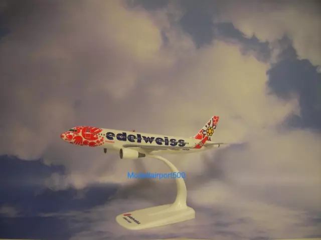 Herpa Wings 1:200 SNAP FIT  Airbus A320  Edelweiss Air  613712  Modellairport500