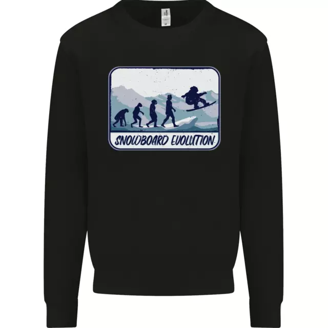 Snowboarding Evolution Funny Snowboarder Kids Sweatshirt Jumper