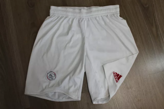 Ajax Amsterdam Football Shorts Soccer Adidas 2008 2009 Home Size S Adult White