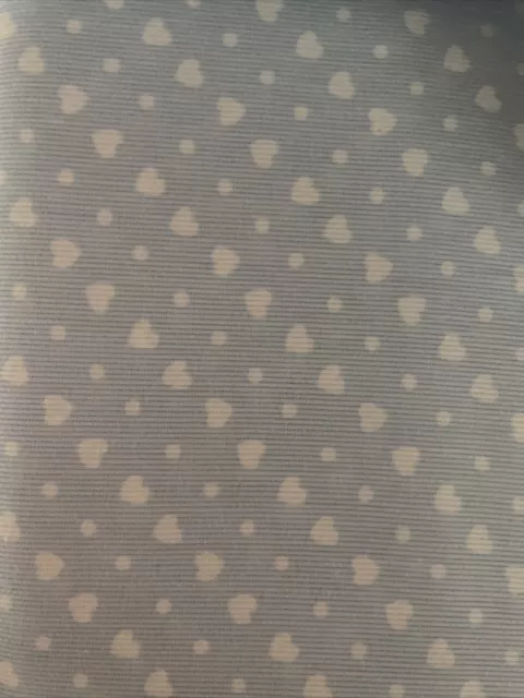 Tessuto stoffa di cotone piquet millerighe a Cuori  e Pois L.50 x H.150 cm