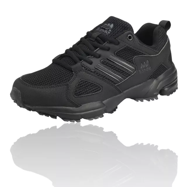 Herren Damen Sneaker Sportschuhe Turnschuhe Laufschuhe Freizeit Schwarz 69540