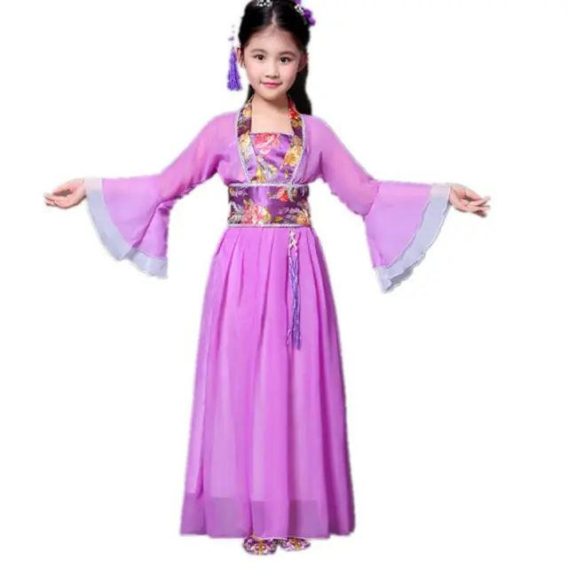 Child Ancient Chinese Hanfu Cosplay Costume Fairy Clothes Stage Dance Dress