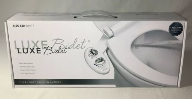 LUXE Bidet Neo 120 - Self Cleaning Nozzle - Fresh Water Non-Electric Mechanic...