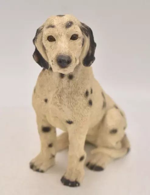 Vintage Dalmatian Dog with Present Figurine Statue Ornament Decorative