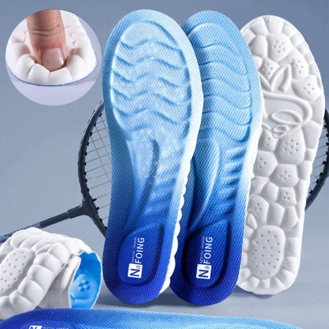 4D Cloud Technology Sports Insoles for Shoes Breathable Shock Absorption Cushion