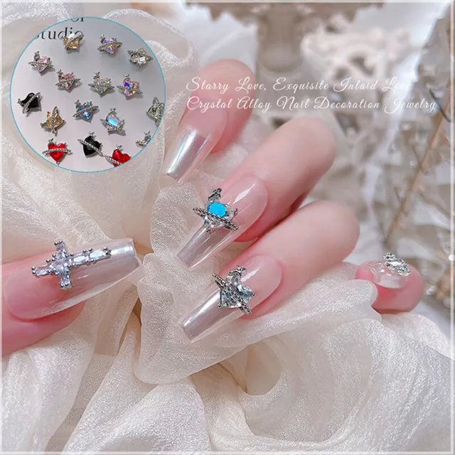 Planet Nail Art Rhinestones 3d Bow-Nail Charms Nails Jewelry Alloy-Nail Diamonds