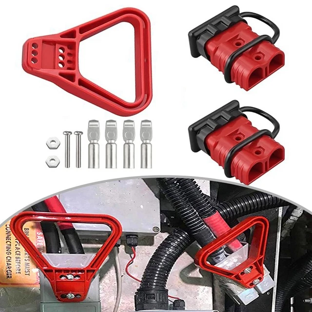 Connecteur Anti-Poussière Anderson 50A - Lot De 4 - Caoutchouc - Pour Camping-car, Caravane, Bateau - Noir