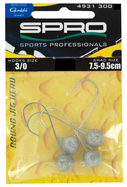 SPRO Round Jig Head 22 3/0 - 3.5g 4 Stück Jigköpfe Jighead Rundkopf Gamakatsu