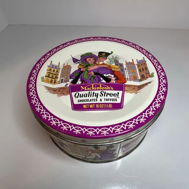 Vintage Mackintosh's Quality Street Chocolates & Toffees 16 Oz Metal Tin