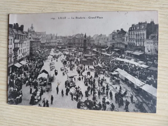 cpa....."""  LILLE """ ...LA BRADERIE....Grand' Place en 1913