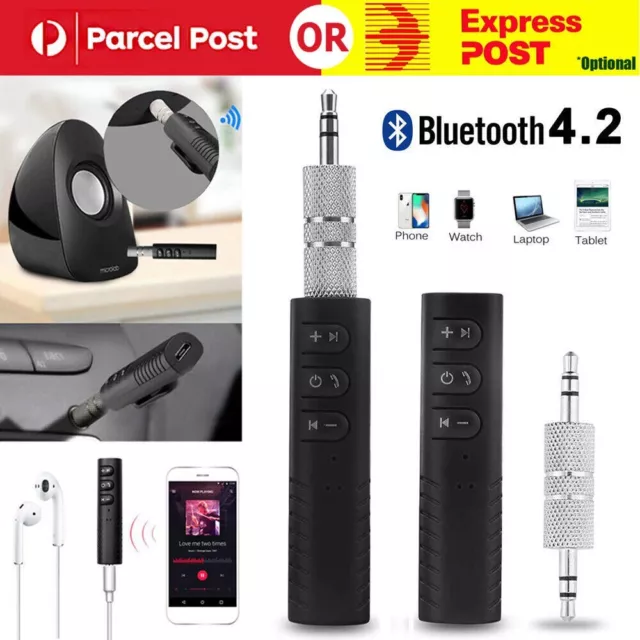 3.5mm Bluetooth Wireless Audio Receiver Car Adapter AUX Cable Headphone Jack