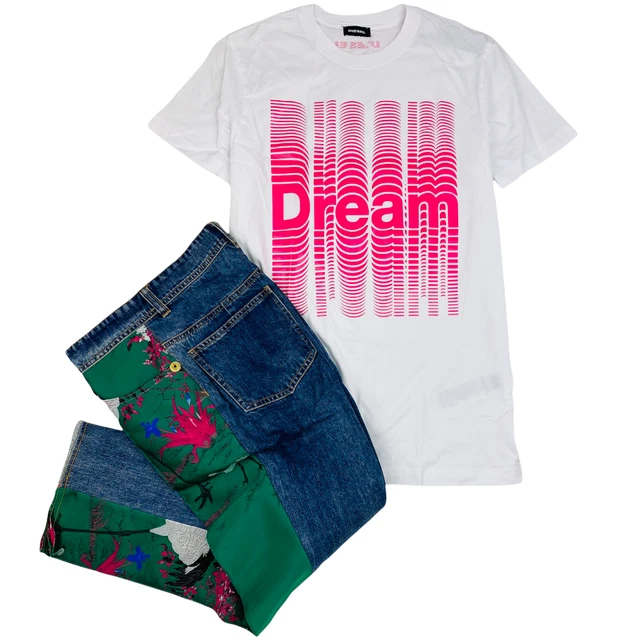 DIESEL Jeans Pants Tshirt Top Set Kids RRP Â£275 AGE 14 YEARS Designer A125