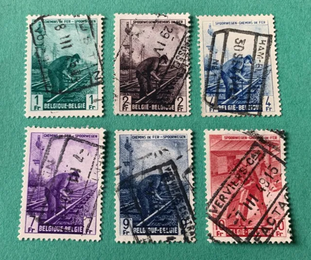 Belgium Belgique Belgie 1945 - 6 used Railway stamps