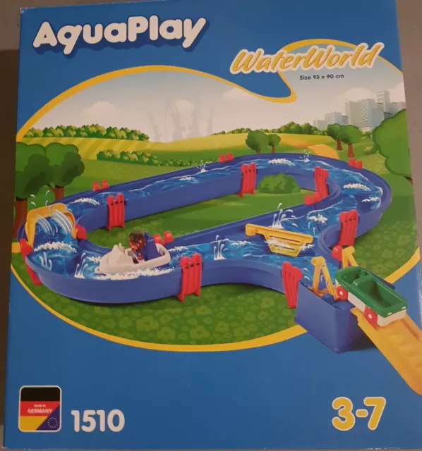 AquaPlay WaterWorld Wasserbahn 93 x 90 cm / 35 teilig Wasserspielzeug