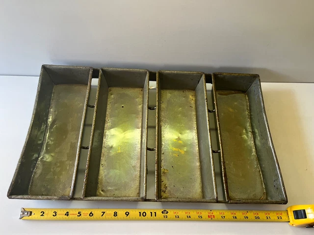 EKCO COMMERCIAL “D” Welded BREAD LOAF PANS 4 Strap LOAF PANS WE SHIP! EKCO COMMERCIAL “D” Welded BREAD LOAF PANS 4 Strap LOAF PANS WE SHIP!