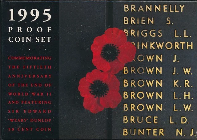 Australia: 1995 Proof Set Cat $85  in RAM packaging, WWII Weary Dunlop