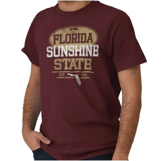 Florida Sunshine State Vacation Gift Womens or Mens Crewneck T Shirt Tee