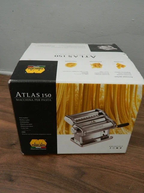 Máquina para hacer pasta Marcato Atlas 150 manivela manual en caja - hecha en Italia