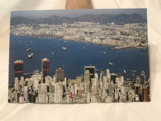 Hong Kong and Kowloon from the peak Postcard Vintage Post Card