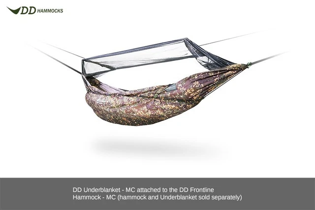 DD Frontline Hammock - MC: Lightweight Camo Hammock With Mosquito Net