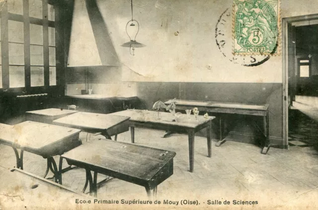 Carte Ecole Primaire Supérieure de MOUY Salle de sciences Les éprouvettes