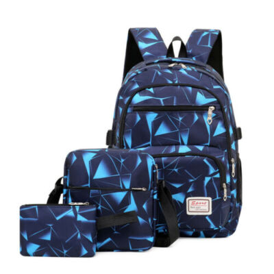Schulrucksack für Jungen Jugendliche Schulranzen Rucksack Schultaschen Outdoor Freizeit Daypack Blue