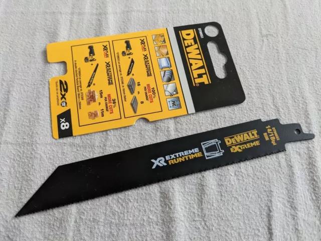 Lames de scie DeWalt DT99552 EXTREME Runtime Recip / Sabre 203 mm 14/18 TPI BiM