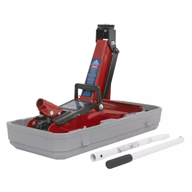 Sealey 1100CXD Trolley Jack 2tonne Short Chassis with Storage Case