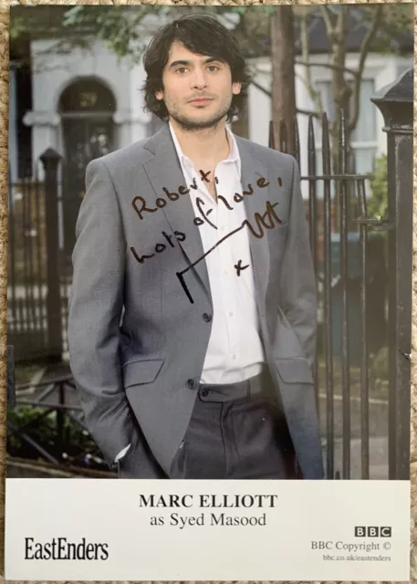 Eastenders - Syed Masood - Marc Elliott- Hand Signed Autograph Bbc Photo Card