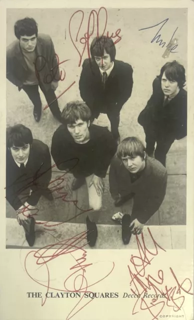 The Clayton Squares -  Signed Autograph Promo Postcard