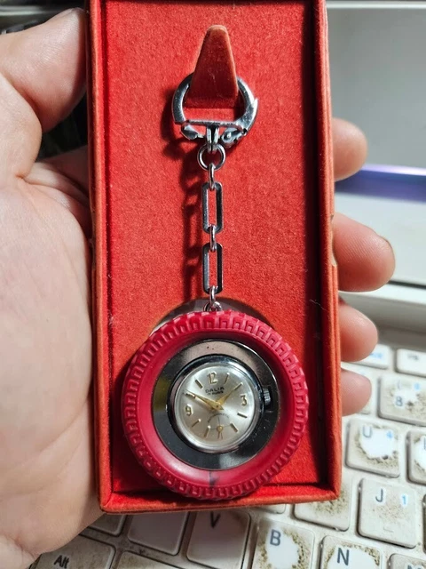 Orologio Portachiavi Vintage Dalia Pneumatico Meccanico Funzionante