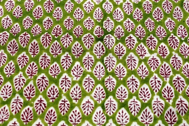 Indio HandBlock Estampado Floral Manualidades Costura Algodón Tejido Vestido