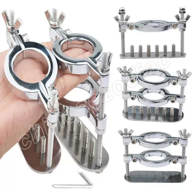 Heavy Duty Stainless steel  Ball Stretcher Man  Rings Chastity  Device